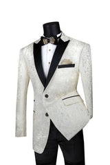 Vinci Sport Coat in Ivory - BF-2