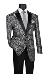 Vinci Sport Coat in Silver - BF-2