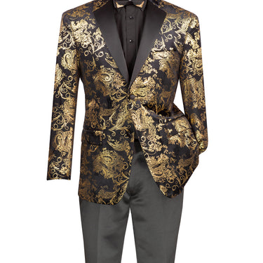 Vinci Black Modern Fit Sport Coat - BM-02
