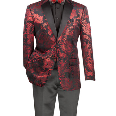 Vinci Red Modern Fit Sport Coat - BM-02