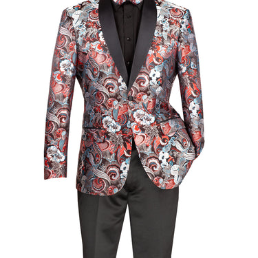 Vinci Burgundy Modern Fit Sport Coat - BM-3