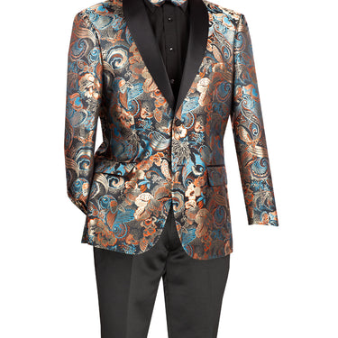 Vinci Teal Modern Fit Sport Coat - BM-3