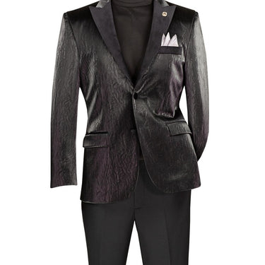 Vinci Black Modern Fit Sport Coat - BML-1