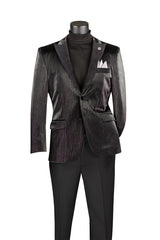 Vinci Black Modern Fit Sport Coat - BML-1