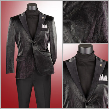Vinci Black Modern Fit Sport Coat - BML-1