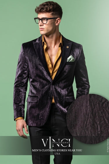 Vinci Black Modern Fit Sport Coat - BML-1