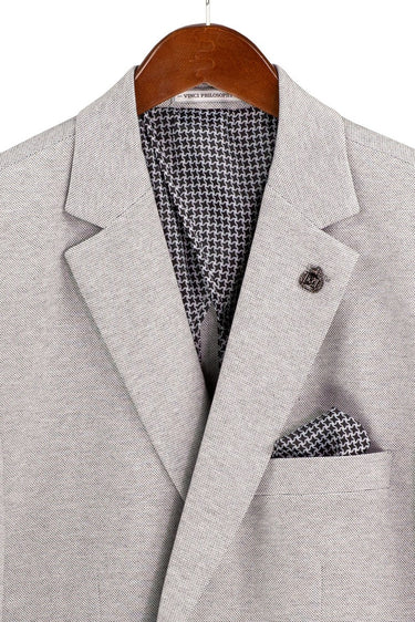 Vinci Light Gray Modern Fit Blazer - BRK-4