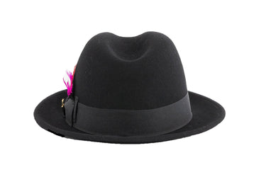 Ferrecci Brooks in Black Australian Wool Felt Trilby