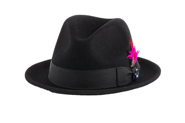 Ferrecci Brooks in Black Australian Wool Felt Trilby