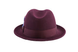 Ferrecci Brooks in Burgundy Australian Wool Felt Trilby
