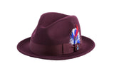 Ferrecci Brooks in Burgundy Australian Wool Felt Trilby