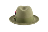 Ferrecci Brooks in Olive Green Australian Wool Felt Trilby