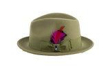 Ferrecci Brooks in Olive Green Australian Wool Felt Trilby