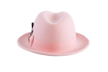 Ferrecci Brooks in Pink Australian Wool Felt Trilby