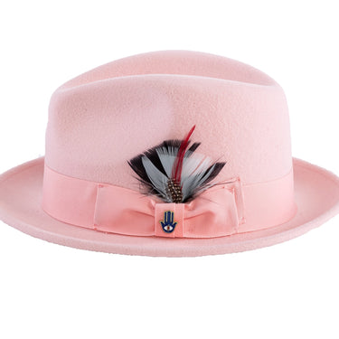 Ferrecci Brooks in Pink Australian Wool Felt Trilby