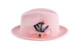 Ferrecci Brooks in Pink Australian Wool Felt Trilby