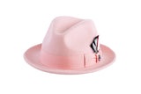 Ferrecci Brooks in Pink Australian Wool Felt Trilby