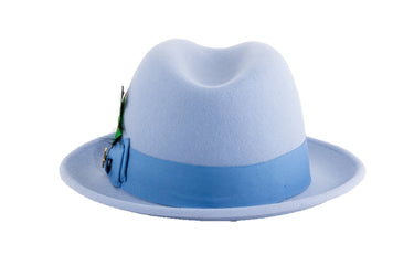 Ferrecci Brooks in Sky Blue Australian Wool Felt Trilby