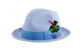 Ferrecci Brooks in Sky Blue Australian Wool Felt Trilby