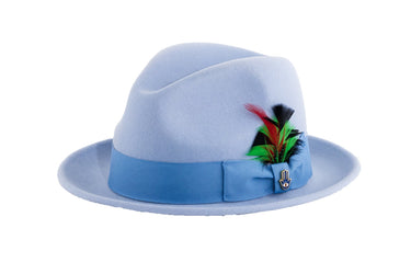 Ferrecci Brooks in Sky Blue Australian Wool Felt Trilby