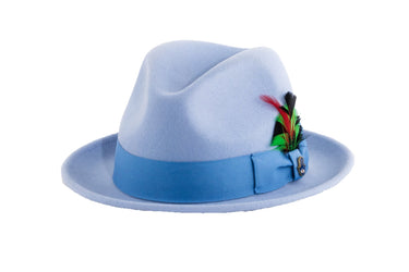 Ferrecci Brooks in Sky Blue Australian Wool Felt Trilby