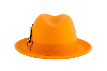 Ferrecci Brooks in Tangerine Australian Wool Felt Trilby