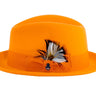 Ferrecci Brooks in Tangerine Australian Wool Felt Trilby
