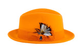 Ferrecci Brooks in Tangerine Australian Wool Felt Trilby
