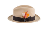 Ferrecci Brooks in Tan Brown Australian Wool Felt Trilby