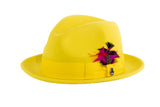 Ferrecci Brooks in Yellow Australian Wool Felt Trilby