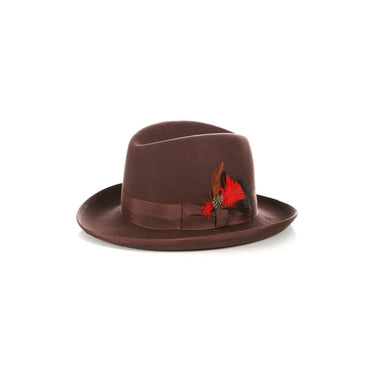 Ferrecci Godfather in Brown Australian Wool Felt Homburg