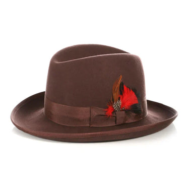 Ferrecci Godfather in Brown Australian Wool Felt Homburg