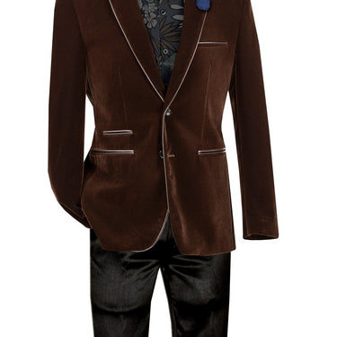 Vinci Brown Slim Fit Sport Coat - BS-02