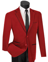 Vinci Slim Fit Sport Coat in Red - BS-02