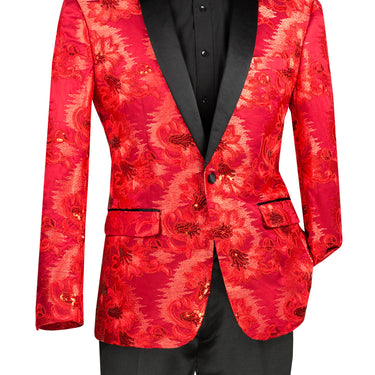 Vinci Red Slim Fit Sport Coat - BSF-13