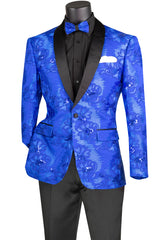Vinci Slim Fit Sport Coat in Royal - BSF-13