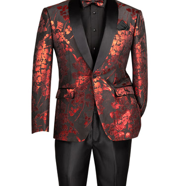Vinci Red Slim Fit Sport Coat - BSF-19