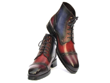 Paul Parkman Men's Multicolor Hand-Painted Cap Toe Boots
