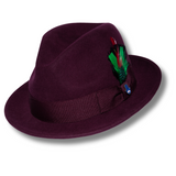 Ferrecci Brooks in Burgundy Australian Wool Felt Trilby