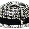 Bruno Capelo Belize Two-Tone Straw Snap Brim Fedora in White Black