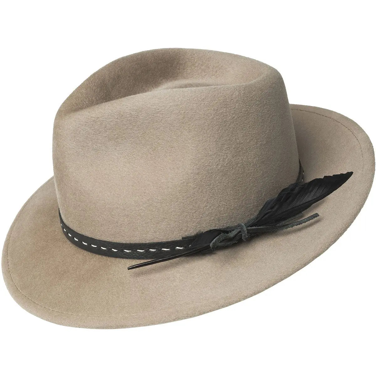 Bailey Colby Elite Velour Finish Wool Fedora in Stucco