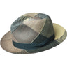 Bailey Giger Genuine Panama Straw Fedora in Blue Surf Plaid
