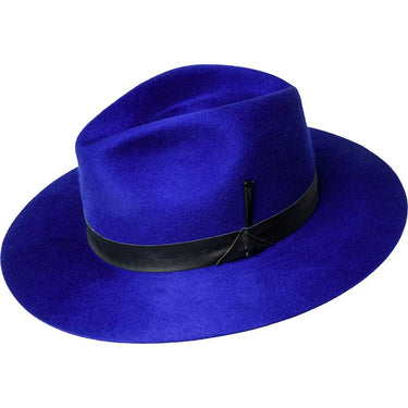 Bailey Godwin Elite Finish Wool Wide Brim Fedora in Lazuli Blue