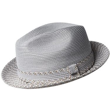 Bailey Mannesroe Two-tone Poly Braid Fedora in Overcast