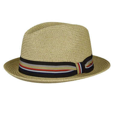 Bailey Salem Pinch Front Toyo Straw Fedora in Natural