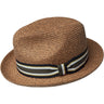 Bailey Salem Pinch Front Toyo Straw Fedora in Rust #color_ Rust