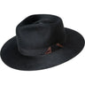 Bailey Trevel Elite Superfine Velour Wool Wide Brim Fedora in Black