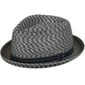 Bailey Mannes Crushable Trilby in Charcoal Multi #color_ Charcoal Multi