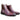 Basket Weave Leather Chelsea Boot in Burgundy
