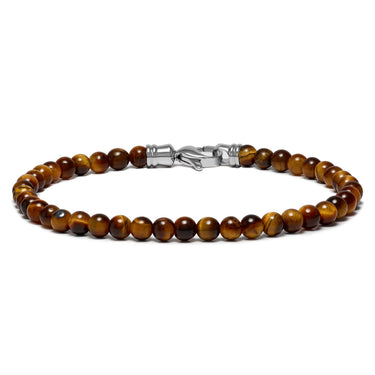 Spiritual Bead Bracelet, 4MM - Tiger’s Eye